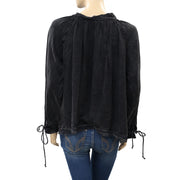 Zadig & Voltaire Theresa Beaded Black Blouse Top S