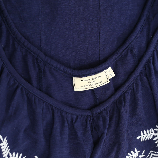 Anthropologie Moulinette Soeurs Julieta Embroidered Blouse Top XS