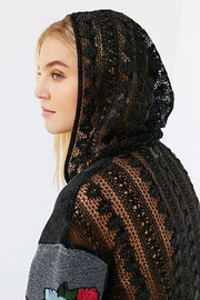 Pins & Needles Urban Outfitters Boxy Hooded Pullover Top L