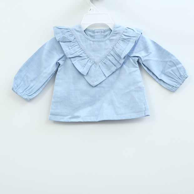 White Chocolate Baby Kids Blue Top 0-3 Month