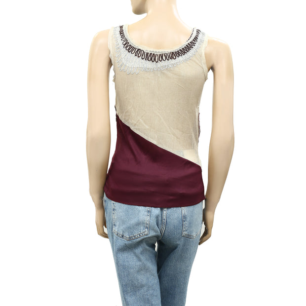 Lee Cooper 光泽刺绣闪光衬衫上衣 XS
