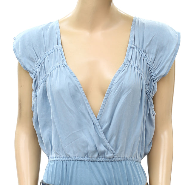 Free People Zaza Ruched Bodysuit XS