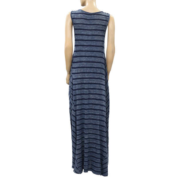 Soft Surroundings Striped Printed Maxi Dress