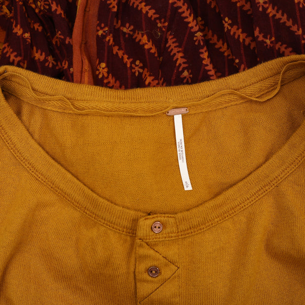 Free People Light Magic Henley Blouse Top