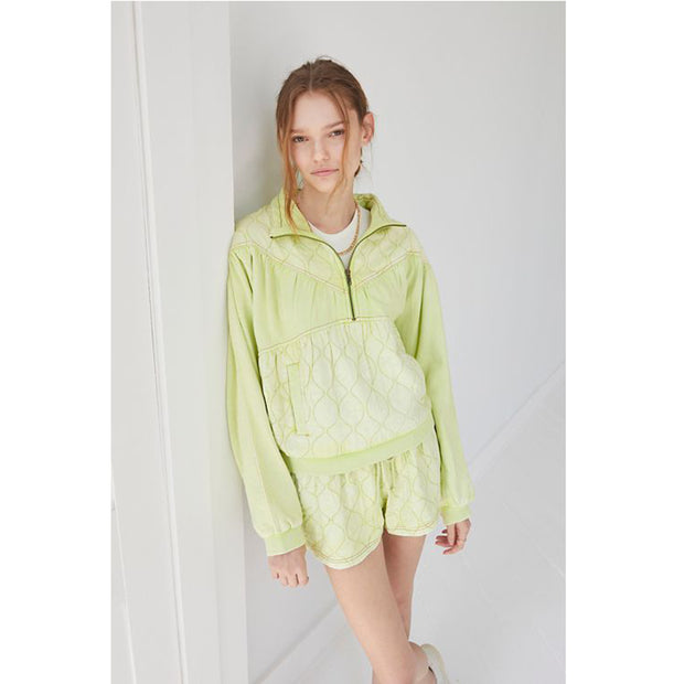 Out From Under UO Phoenix Quilted Half-Zip Sweatshirt Top