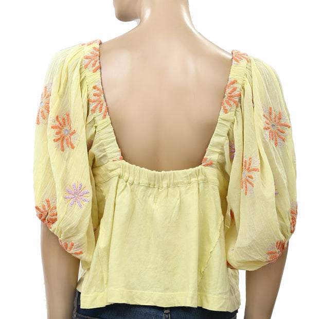 Urban Outfitters UO Cardamon Embroidered Blouse Top