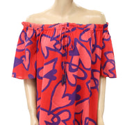 Farm Rio Anthropologie Amore Off The Shoulder Maxi Dress XS