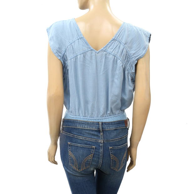 Free People Zaza Ruched Bodysuit XS