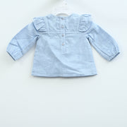 White Chocolate Baby Kids Blue Top 0-3 Month