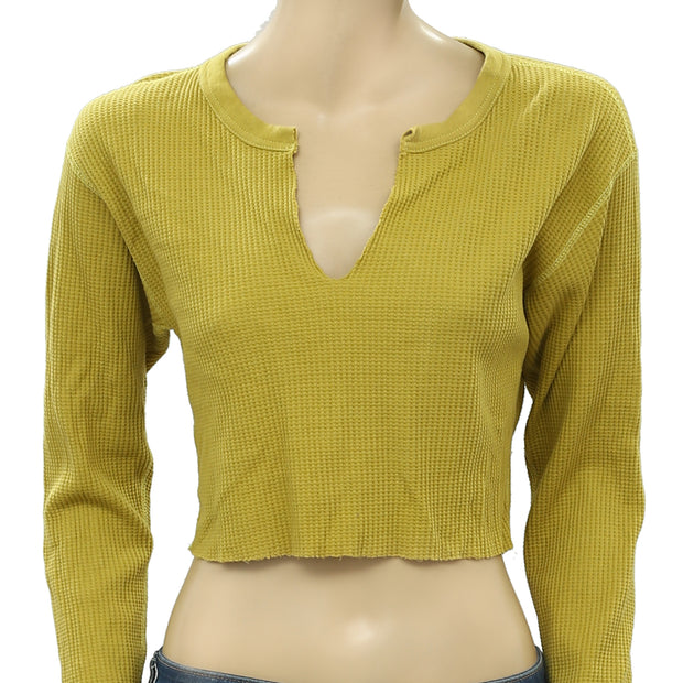 BDG Urban Outfitters Corey Notched Thermal Cropped Top XS
