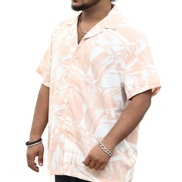 ASOS DESIGN Men's Revere Abstract Brush Print Shirt L
