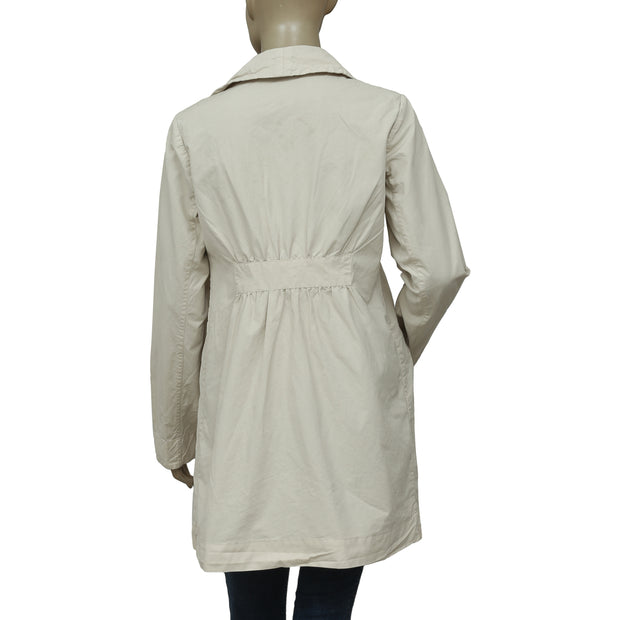 Ewa I Walla Lagenlook Vintage Buttondown Cream Tunic Top S