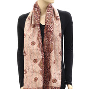 White Chocolate Thread Embroidered Longer Scarf