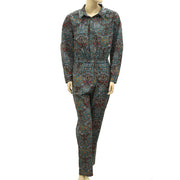 Ba&sh Floral Printed Coverall Jumpsuit Dress S1
