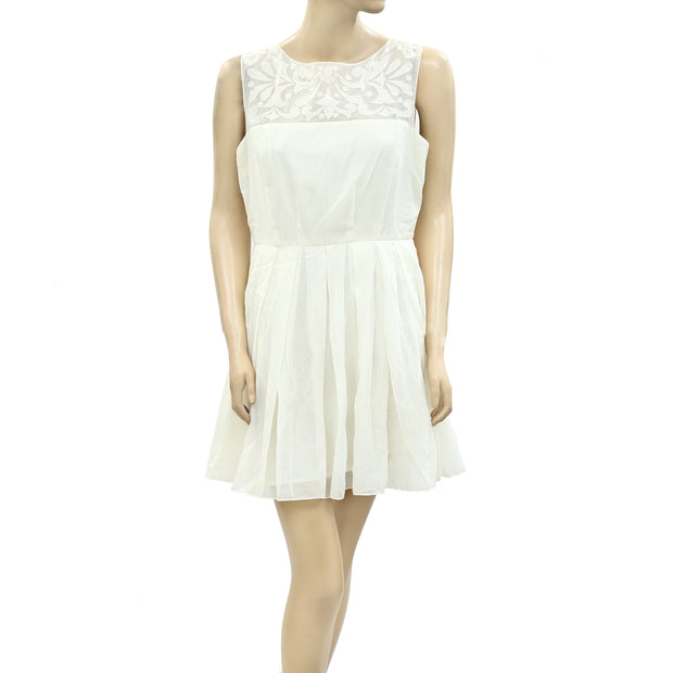 Anthropologie Embroidered Mini Tunic Dress M