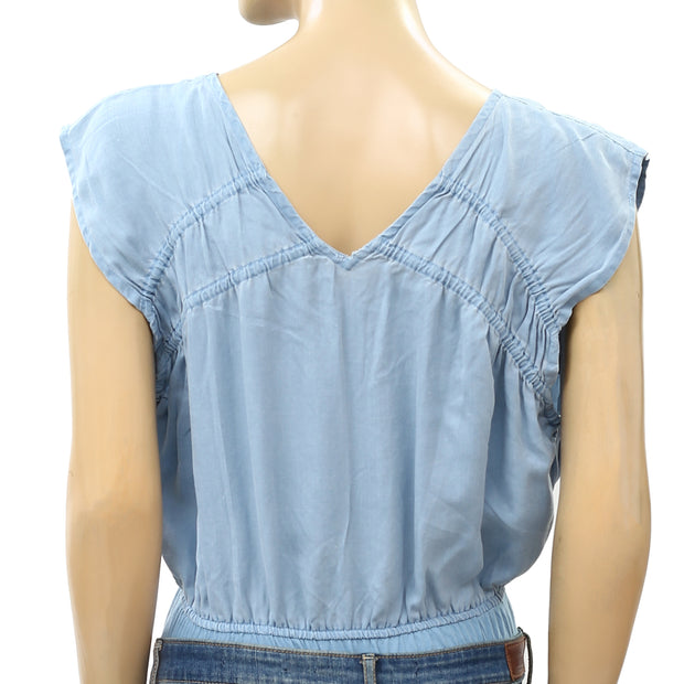 Free People Zaza Ruched Bodysuit XS