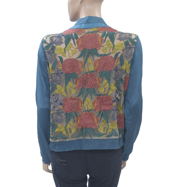 Varun Bahl Anthropologie 网布刺绣衬衫上衣 M