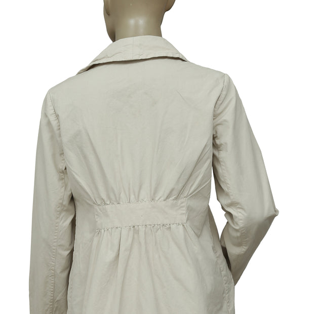 Ewa I Walla Lagenlook Vintage Buttondown Cream Tunic Top S
