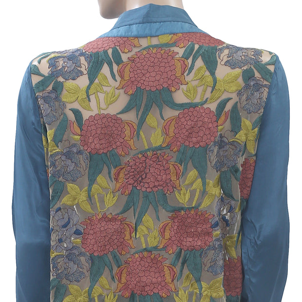 Varun Bahl Anthropologie 网布刺绣衬衫上衣 M