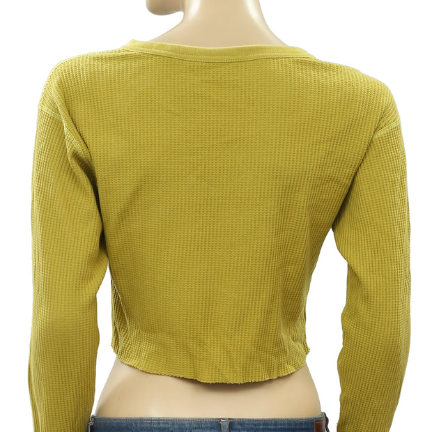 BDG Urban Outfitters Corey Notched Thermal Cropped Top XS