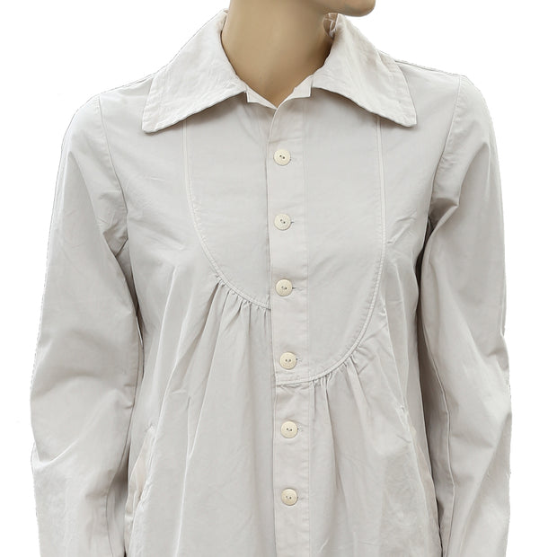 Ewa I Walla Buttondown Peasant Lagenlook Vintage Coatigan Jacket Top S