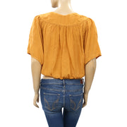 Urban Outfitters UO Kendra Surplice Cropped Blouse Top M