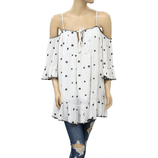 Tularosa Floral Embroidered Mini Dress XS
