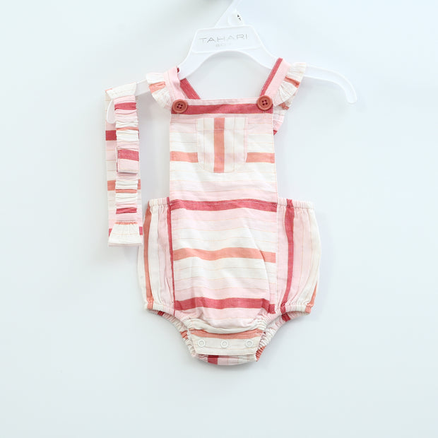 White Chocolate Baby Striped Toddler Romper Bodysuit Kids 0-3 Month