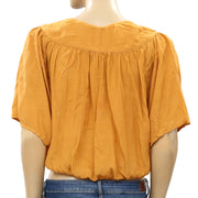 Urban Outfitters UO Kendra Surplice Cropped Blouse Top M