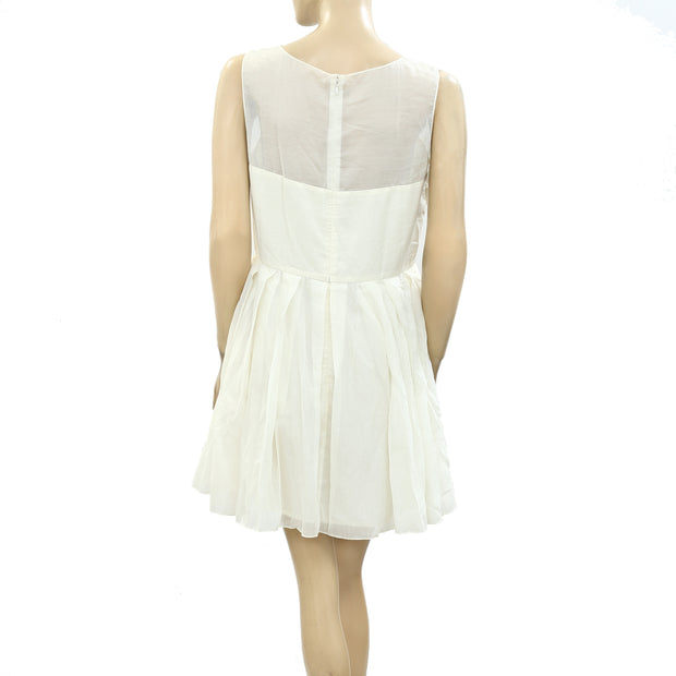 Anthropologie Embroidered Mini Tunic Dress M