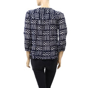 John Robshaw Lucky Brand 系扣印花衬衫上衣 S