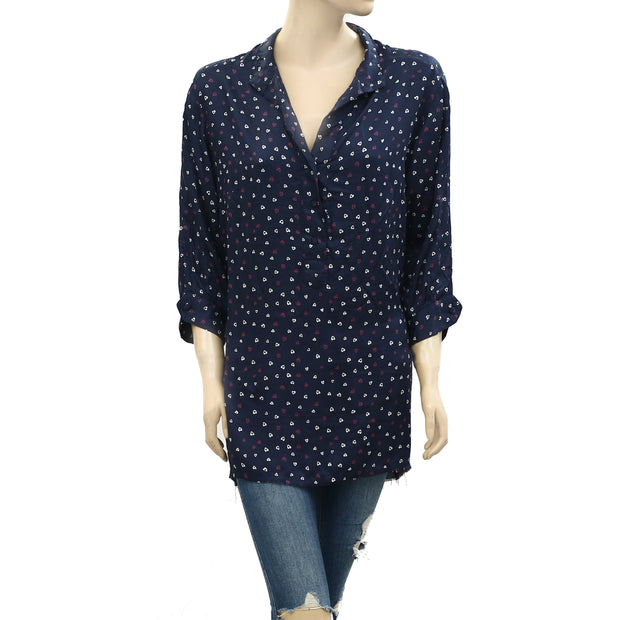 Zadig & Voltaire Ramia Heart Printed Tunic Shirt Top S