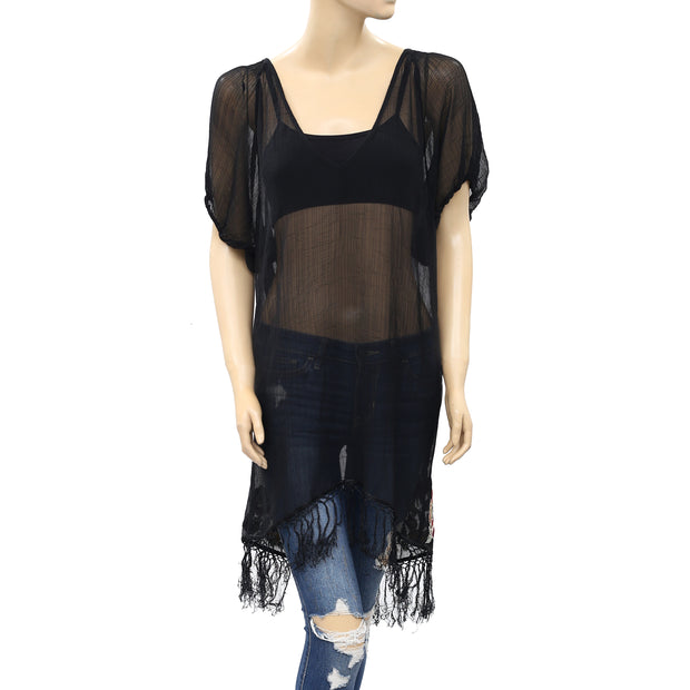 Ecote Urban Outfitters Embroidered Maxi Top L