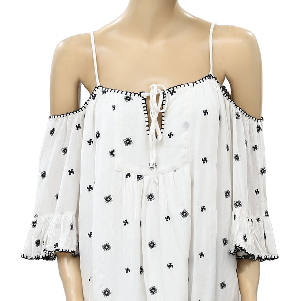 Tularosa Floral Embroidered Mini Dress XS