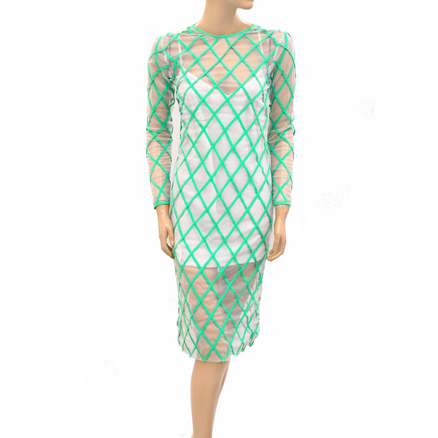 Asos Sheer Mesh Dress S