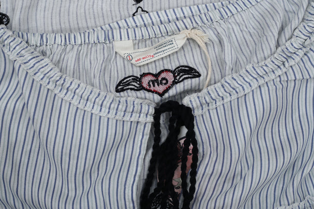 Odd Molly Anthropologie Paisley Embroidered Blouse Top S-1