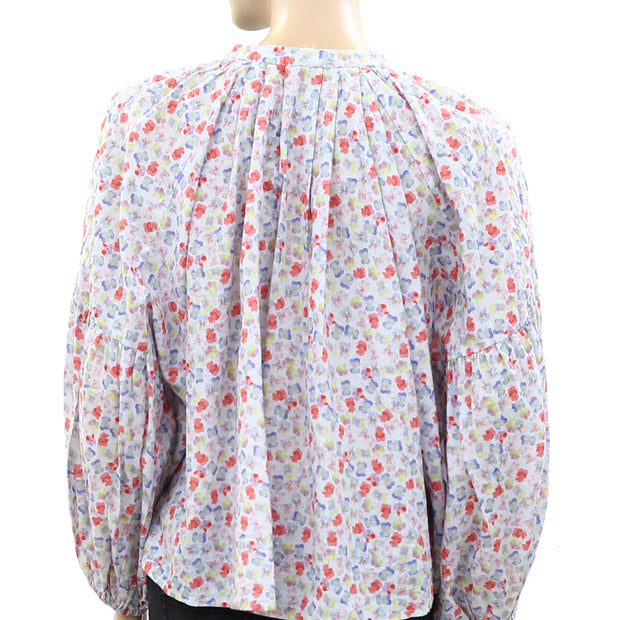 Something Navy Long Sleeve Flowy Buttondown Top S