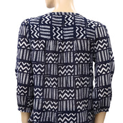John Robshaw Lucky Brand 系扣印花衬衫上衣 S