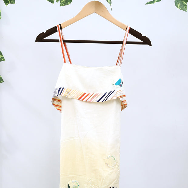 Miss Sidecar Dip Dye Embroidered Mini Dress M