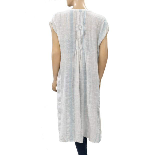 Free People Striped Gauzy Coverup Maxi Top S