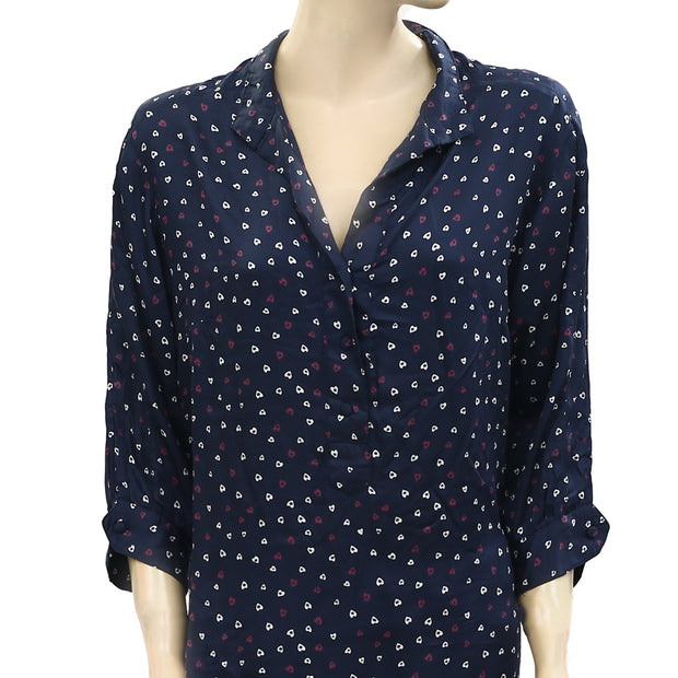 Zadig & Voltaire Ramia Heart Printed Tunic Shirt Top S