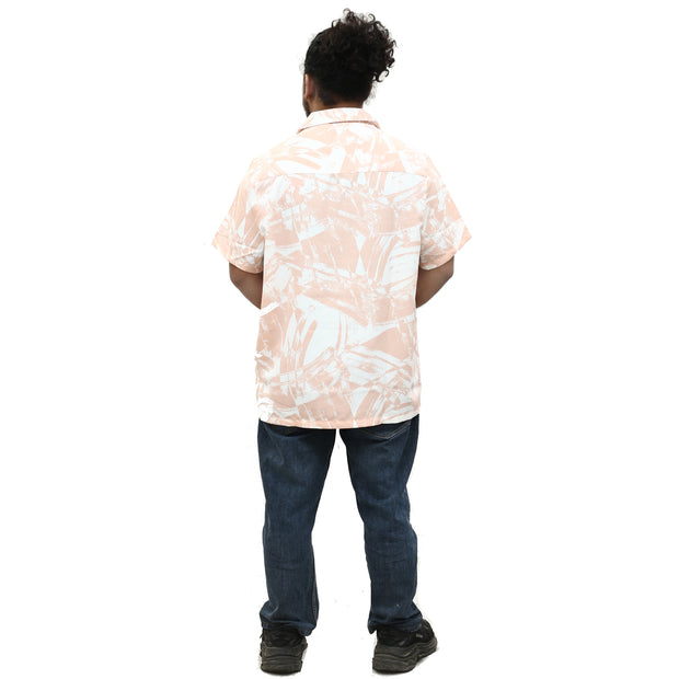 ASOS DESIGN Men's Revere Abstract Brush Print Shirt L