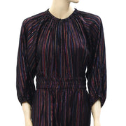 Apiece Apart Synthetic Quinty Metallic-striped Woven Jumpsuit S