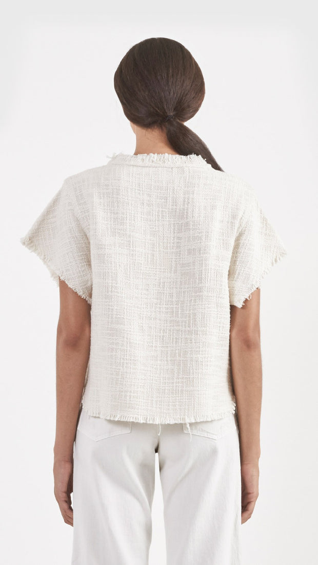 IRO Dorothy Tweed Blouse Top