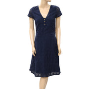 Jolie Jolie Petits Jours Navy Floral Lace Dress XS