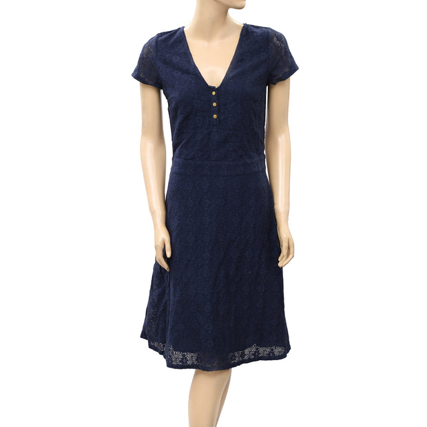 Jolie Jolie Petits Jours Navy Floral Lace Dress XS