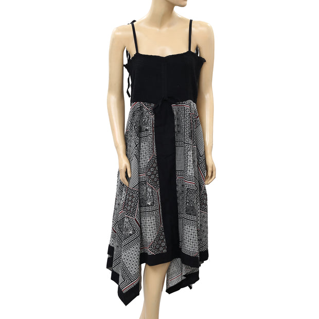 Ellos Block Printed Slip Midi Dress 1X PS