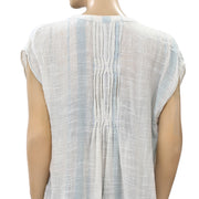 Free People Striped Gauzy Coverup Maxi Top S