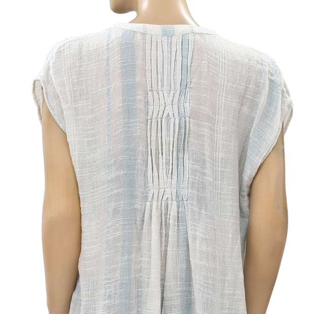 Free People Striped Gauzy Coverup Maxi Top S