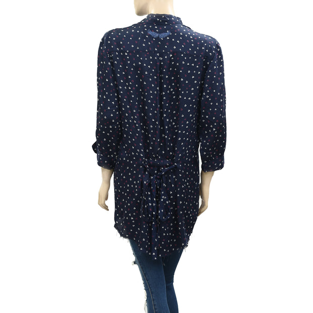 Zadig & Voltaire Ramia Heart Printed Tunic Shirt Top S